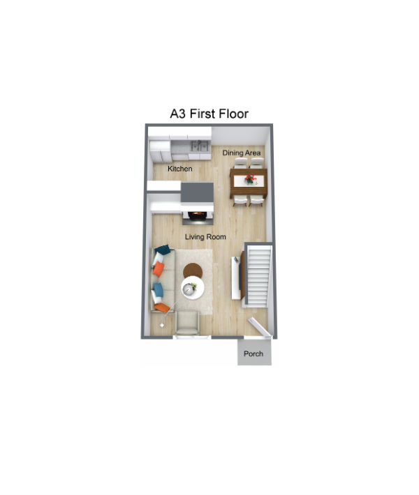 Towne Lake plan A3 floor 1